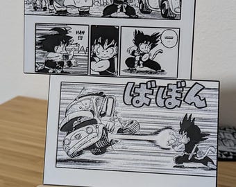 Dragon Ball Magnet - Young Goku Kamehameha Double Panel 9x14cm Handmade Decor