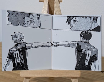 Haikyu!! Magnet - Hinata and Kageyama Double Panel 8x13 cm Handmade Decor