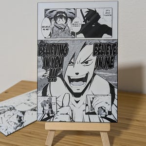 Gurren Lagann Magnet 9 x 13 cm – Kamina & Simon Citazione Motivazionale / Decorazione Frigorifero Anime 3D / Regalo Otaku Fatto a Mano
