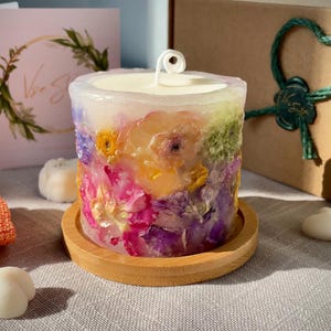 Botanical Soy Wax Candle | Handcrafted Scented Candle | Middle Eastern Aromas | Dried Flower Candle | Floral Home Decor | Gift for Her
