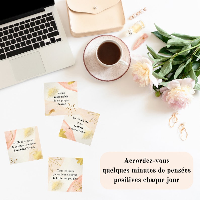 48 Cartes Affirmations Positives à imprimer, en français, Confiance en Soi Développement personnel PDF image 3