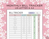 Editable Monthly Bill Tracker ADHD Bill Payment Checklist Tracker Printable Bill Pay Organizer Bills Checklist Monthly Bill Planner Expenses