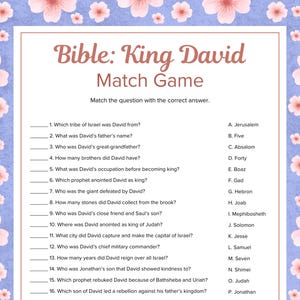 Bible Game for Women Ministry Bible Study Game Sunday School Youth Group Trivia Game Printable  Christian Family Game Church Women Retreat