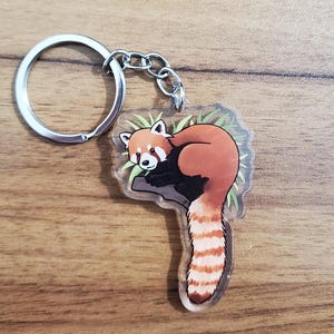 Red Panda Acrylic Keychain
