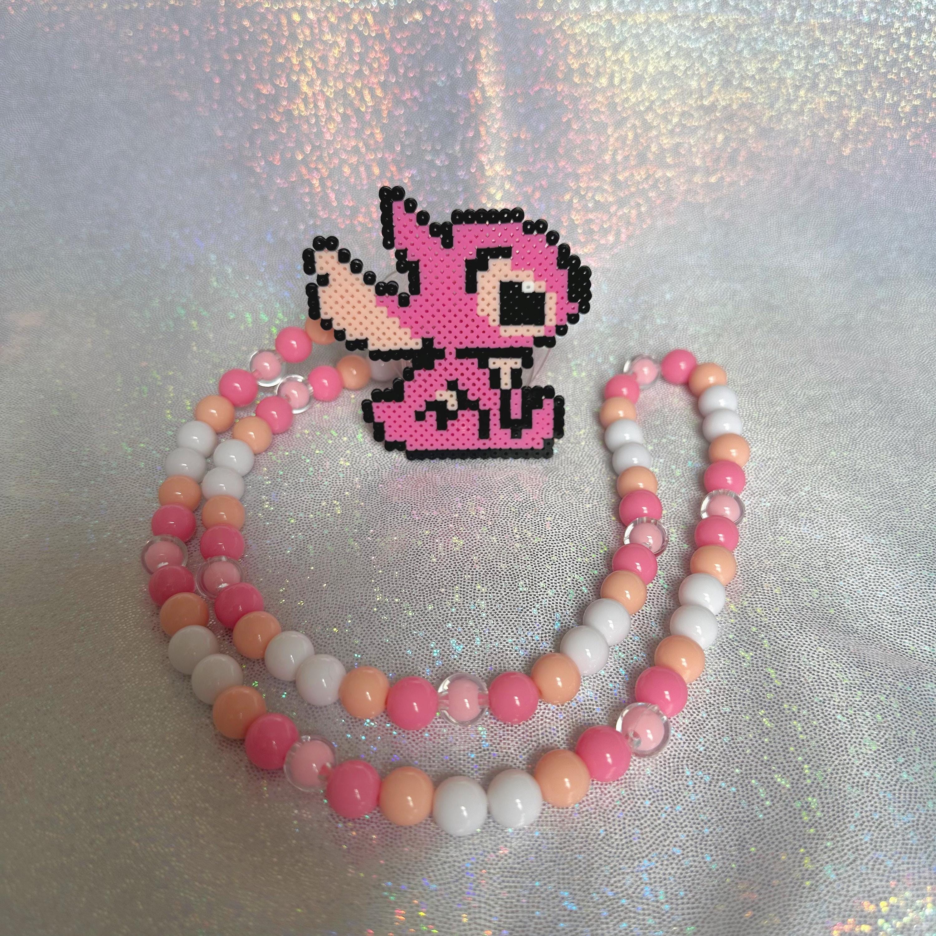 Stitch Couple Rave LED Pacifier Perler Necklace - Etsy