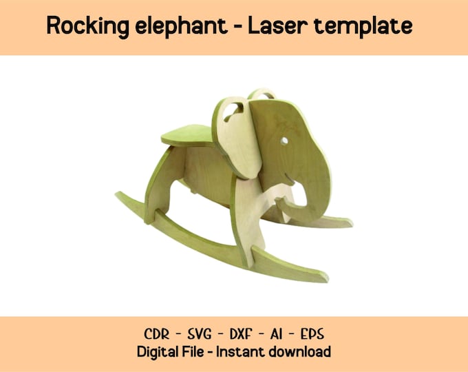 Rocking Motorcycle Cutting Plan: SVG DXF, Wooden Baby Toy (digital ...