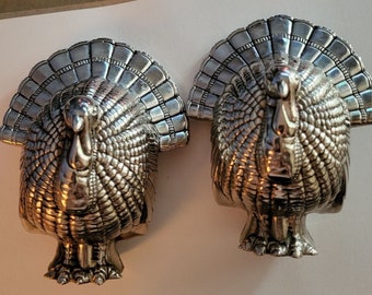 International Silver Company Pair of Turkeys Salt Pepper Set Vintage