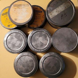 Film Canister Tins Round 5 EASTMAN KODAK + 4 Others 3 sizes Vintage Lot of 9 Photography