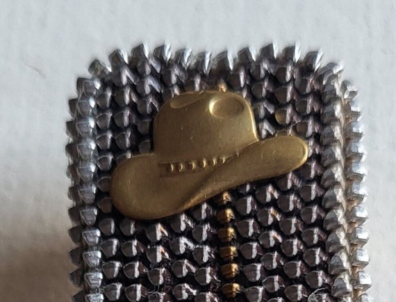 Cowboy Boot w Hat Vintage Pin Hatpin, Jacket, Lap… - image 2