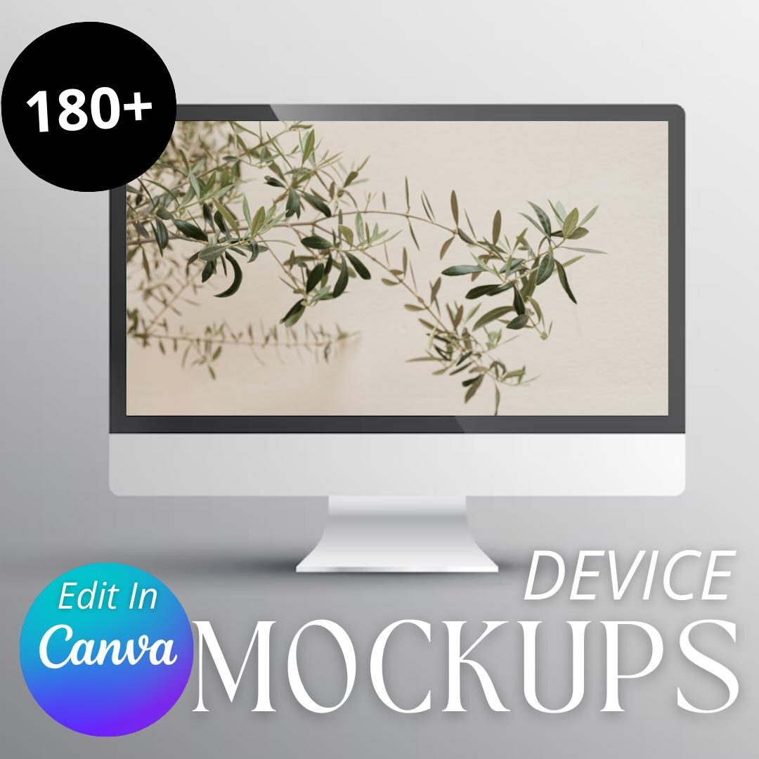 180+ Device Mockup Bundle Set, Canva Mockup Devices Drag and Drop ...