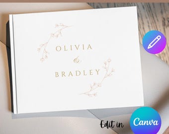 64 Page Wedding Photo Album Template Canva, Custom Wedding Album Photobook, Personalized Landscape Wedding Album, Digital PhotoBook Template