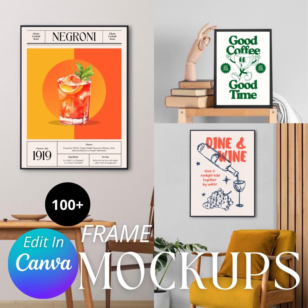 100+ Canva Frames Mockup Bundle Set, Canva Mockup Frames Drag and Drop ...