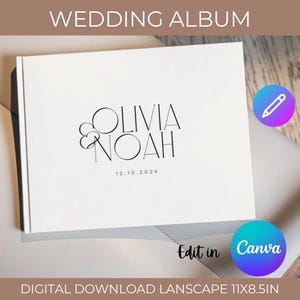 64 Page Wedding Photo Album Template Canva, Custom Wedding Album Photobook, Personalized Landscape Wedding Album, Digital PhotoBook Template