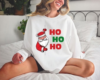 Ho Ho Ho Sweatshirt, Merry Christmas Apparel, Funny Santa Hoodie, Christmas Gift, Family Christmas Shirt, Christmas Squad, Happy New Year