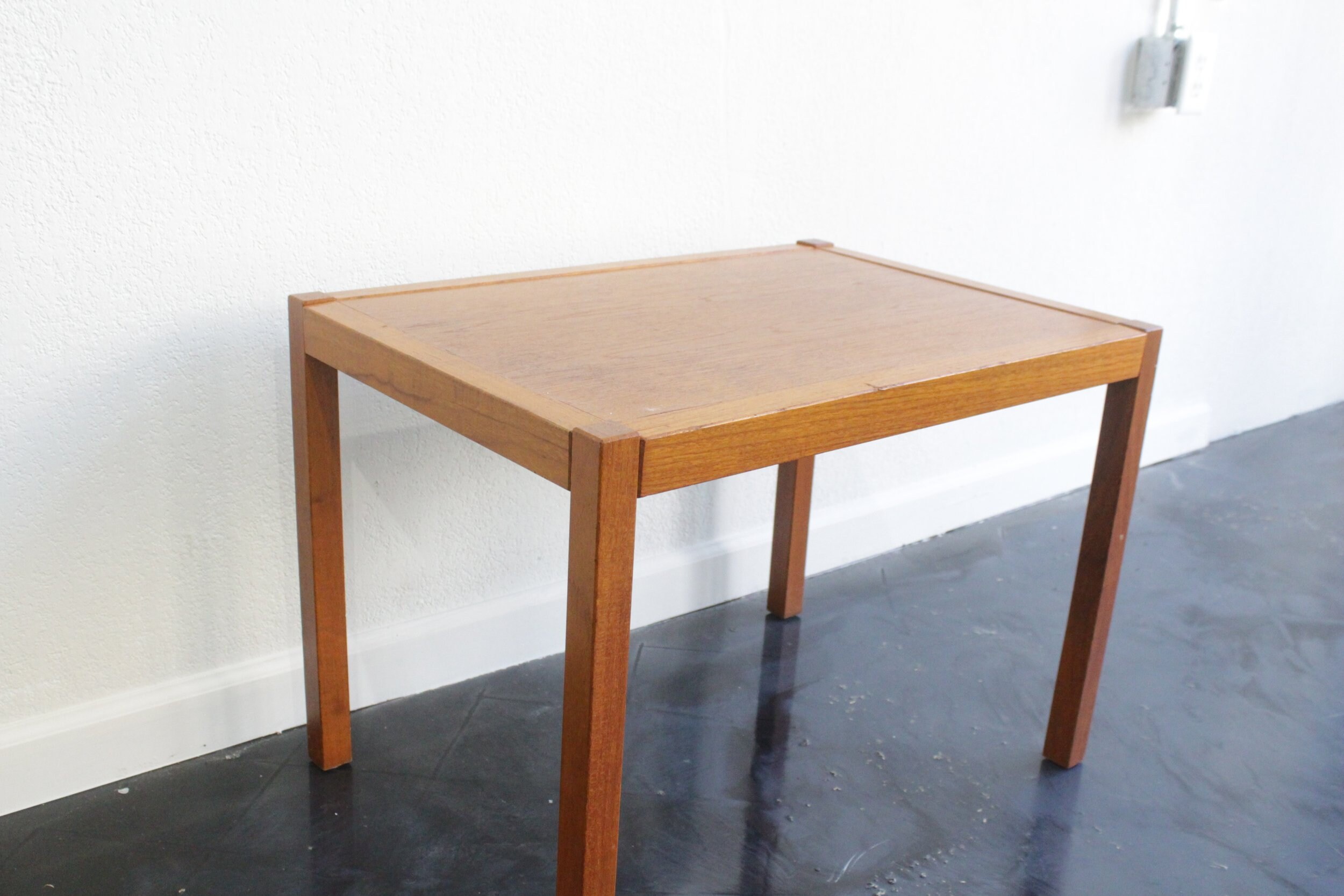 Vintage Teak Side Table Mid Century - Etsy