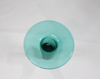 Vintage Blenko  Emerald Green Glass Vase C. 1960