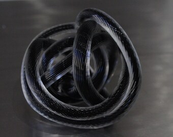 Vintage Italian Murano Infinity Rope Glass Art