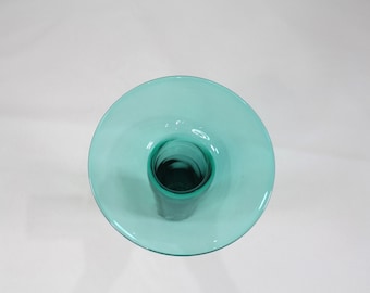 Vintage Blenko Emerald Green Glass Vase C. 1960