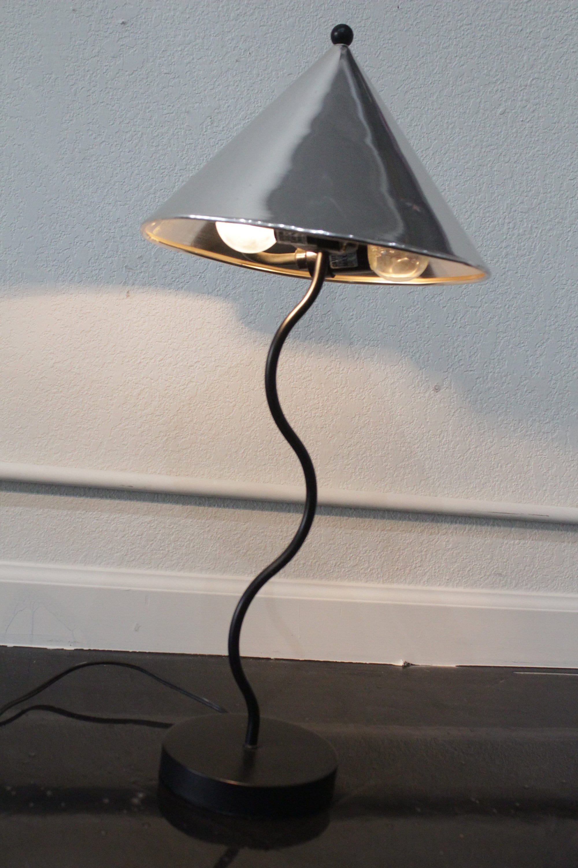 Vintage Chrome Metal Pinocchio Lamp