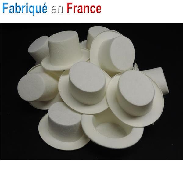 Lot de 12 Chapeaux Gibus Haut de Forme "Cylindre"  pour décoration de table - repas de Conscrits,  Vagues, Classes, Baptême