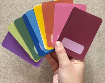Solid Color - Single YOTO compatible sticker label - WITH writing box