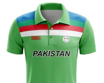 Camisa vintage personalizada de Pakistán CWC 1992