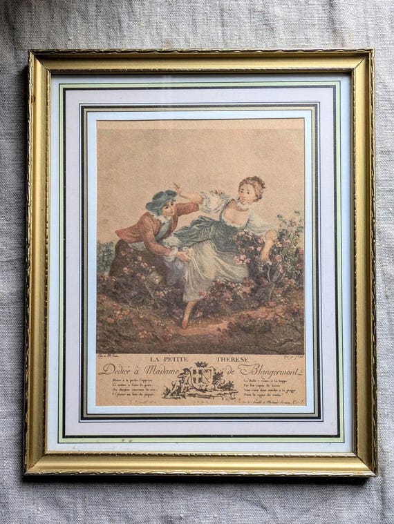 Gravure Ancienne "La Petite Thérèse" - Dédiée à Madame de Blangermont