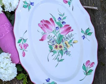 Plat ovale K&G Lunéville Oeillets