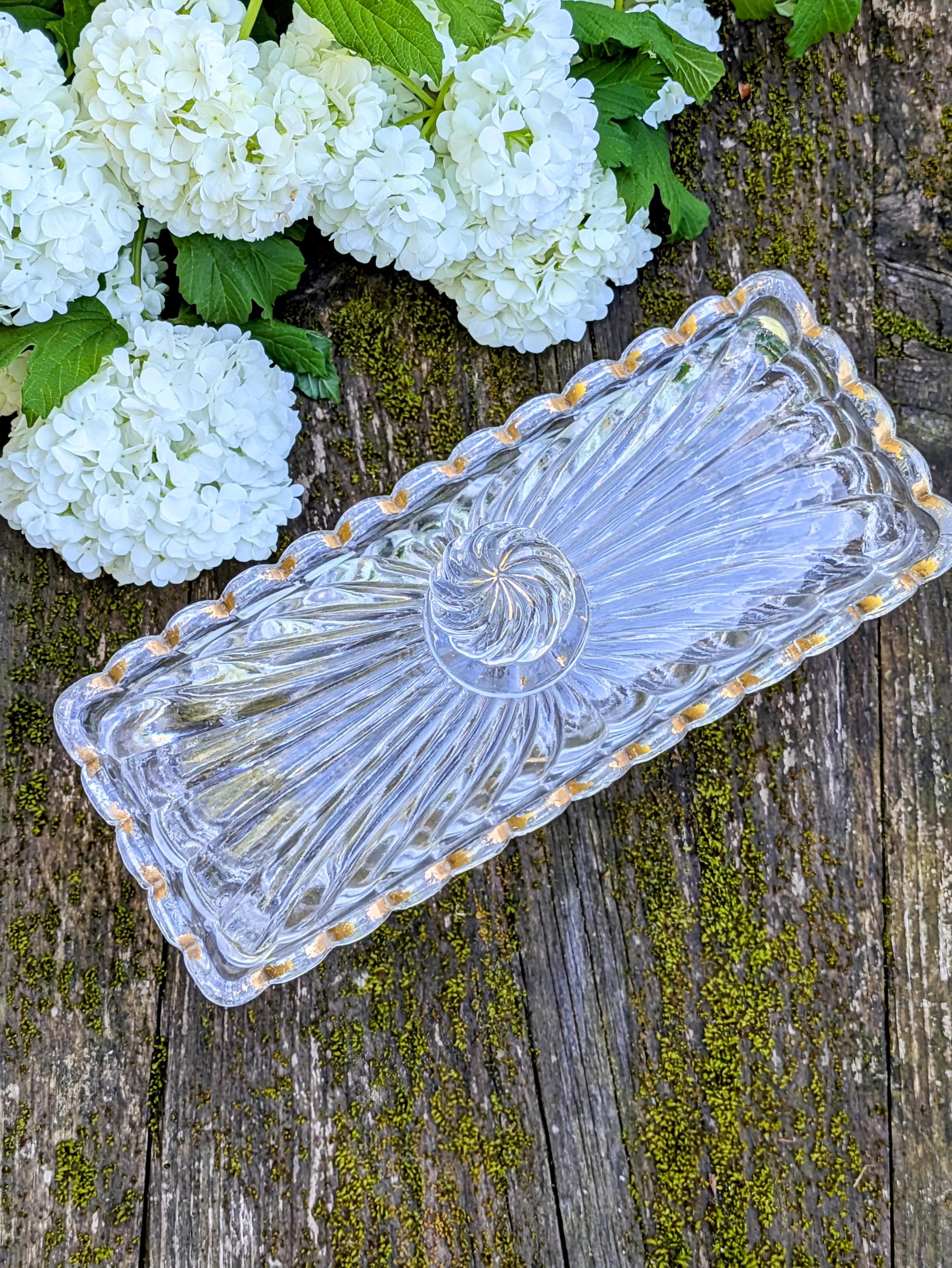 Antique Baccarat Crystal Box, Bambou Tors Model – Vintage