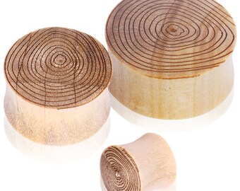 Crocodile Wood Saddle Plug with Engraved Wood Grain Motif