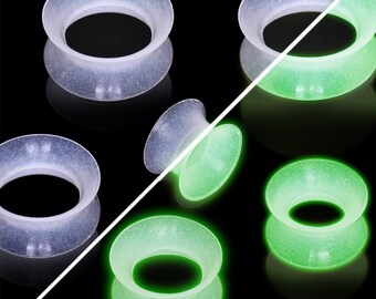 Glow in the Dark Ultra Thin Earskin Tunnel Plug