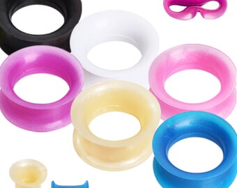 Metallic Silicone Plug with Flattened Double Flares