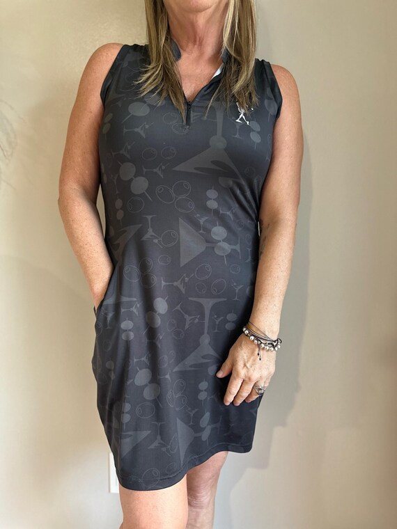 Olive Golf and Martini Women's Golf Sleeveless Dress Medium
