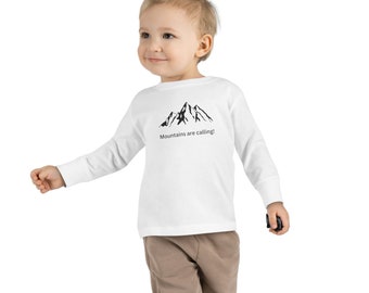 Toddler Long Sleeve Tee mountains are calling