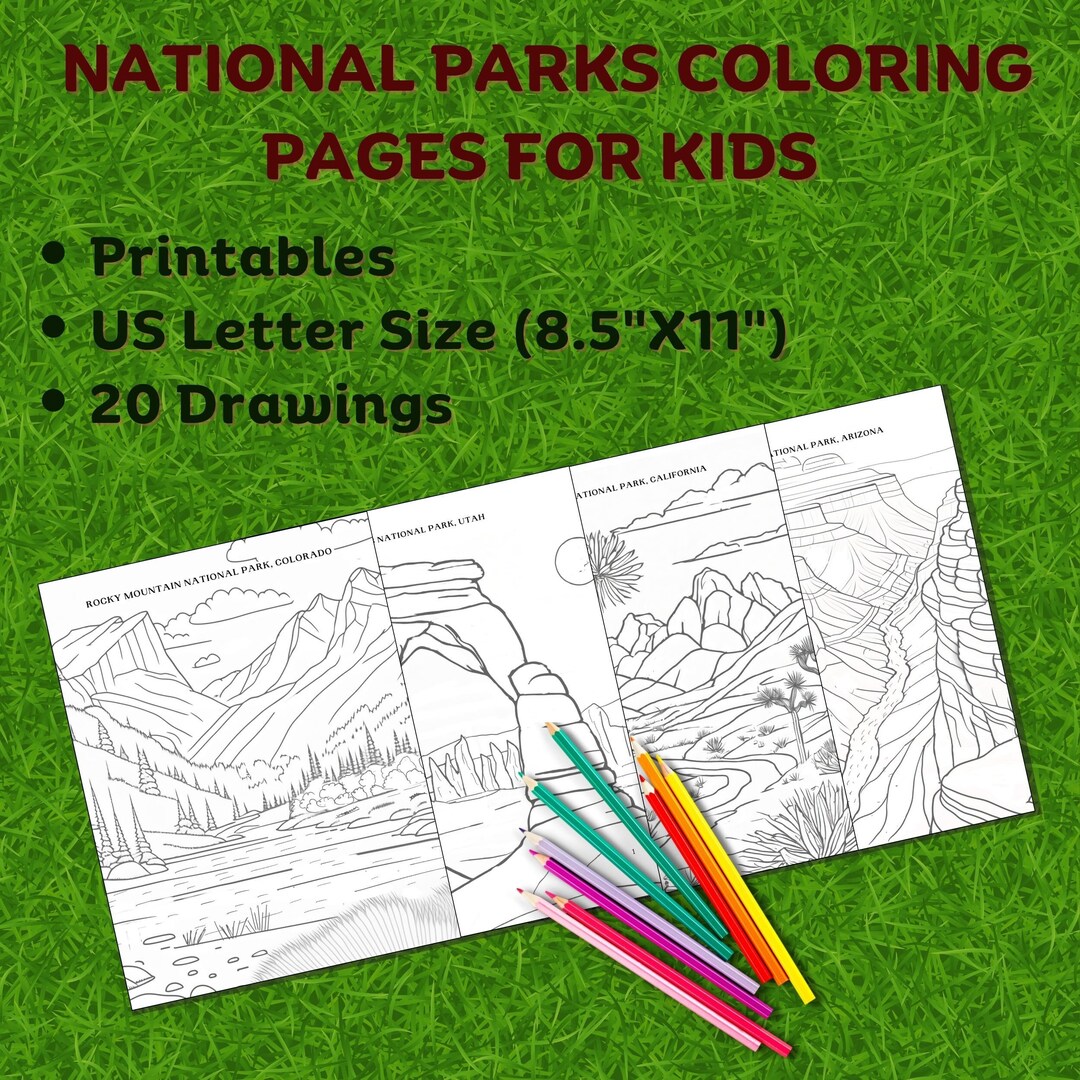 National Parks Coloring Pages USA, National Parks Coloring Pages for