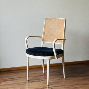 1 of 6 Antique Thonet Bentwood Armchair, 1920s 811 F Prague Chair by Josef Hoffmann for Thonet