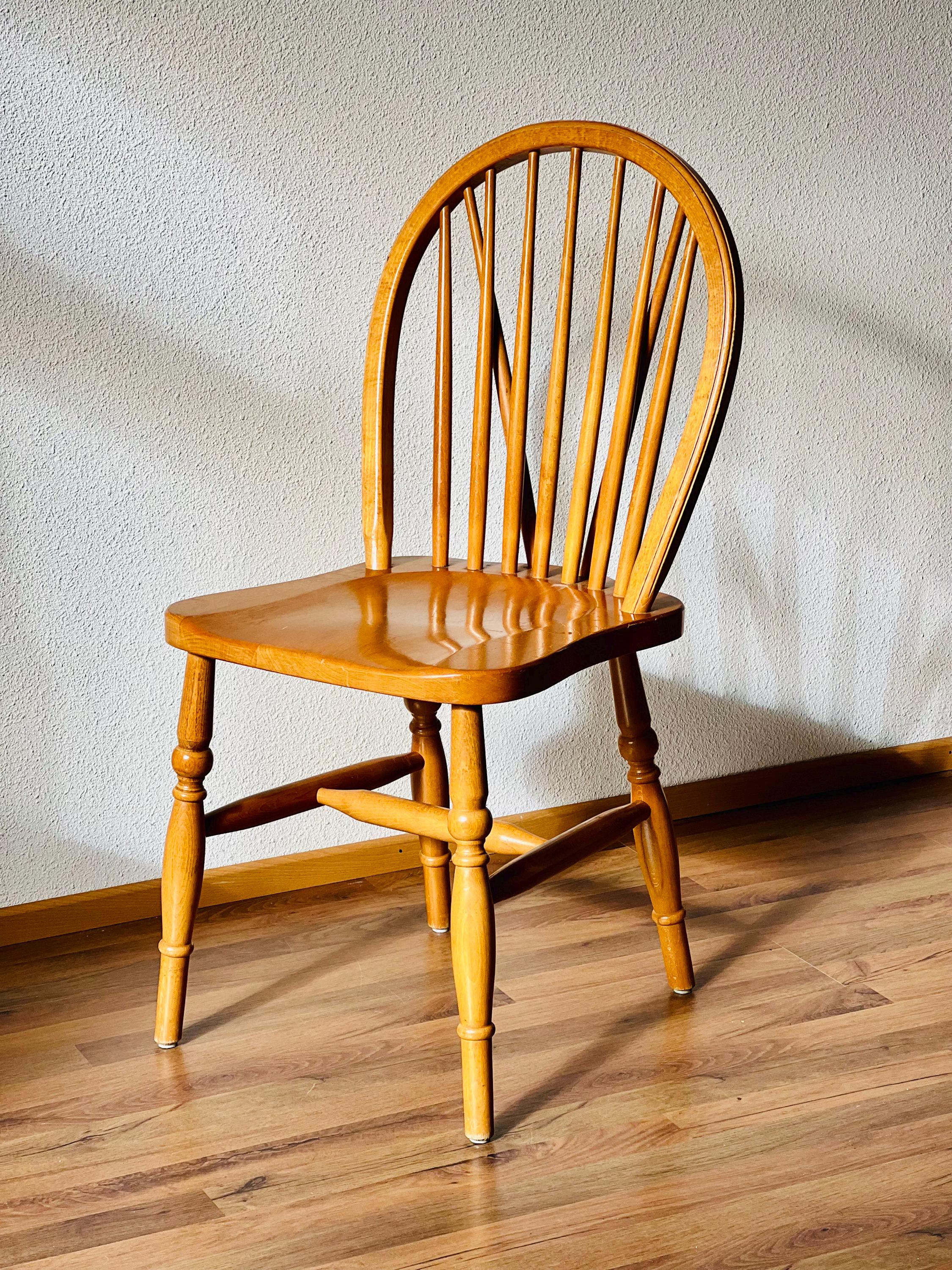 1/4 ブルータリスト風オランダ製オーク無垢材ダイニングチェア 1960