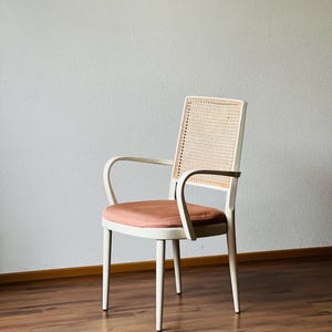 1 of 6 Antique Thonet Bentwood Armchair, 1920s 811 F Prague Chair by Josef Hoffmann for Thonet