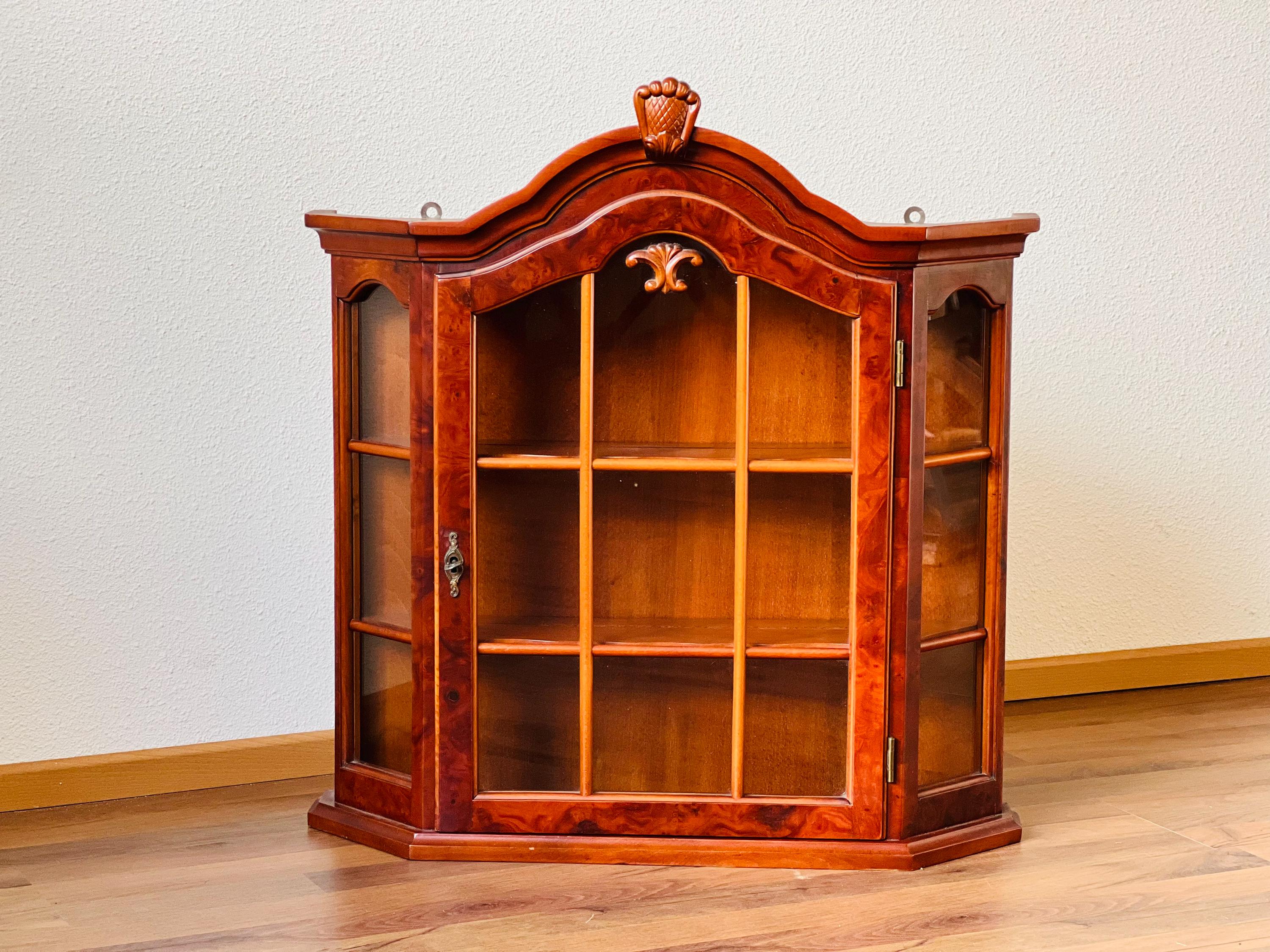 Antique Gothic Wooden Wall Cabinet, Carved Medicine Cabinet