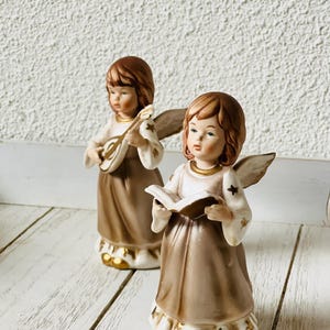 Vintage Formano Engel 3er Set, antike Cherub Putti geflügelte Engelsstatue Skulptur Engelsfigur Figur, Weihnachts-Ferien-Wohndekoration Geschenk