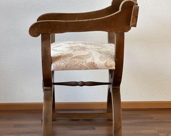 アンティーク木製サボナローラチェア、ルネッサンスリバイバルスタイル