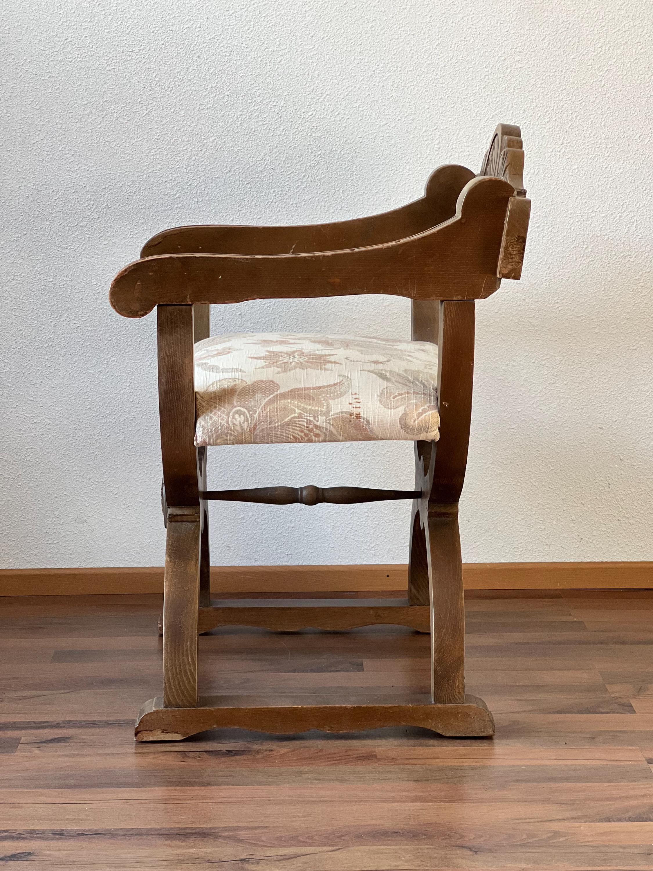 アンティーク家具 ダンテスカチェア サヴォナローラチェア