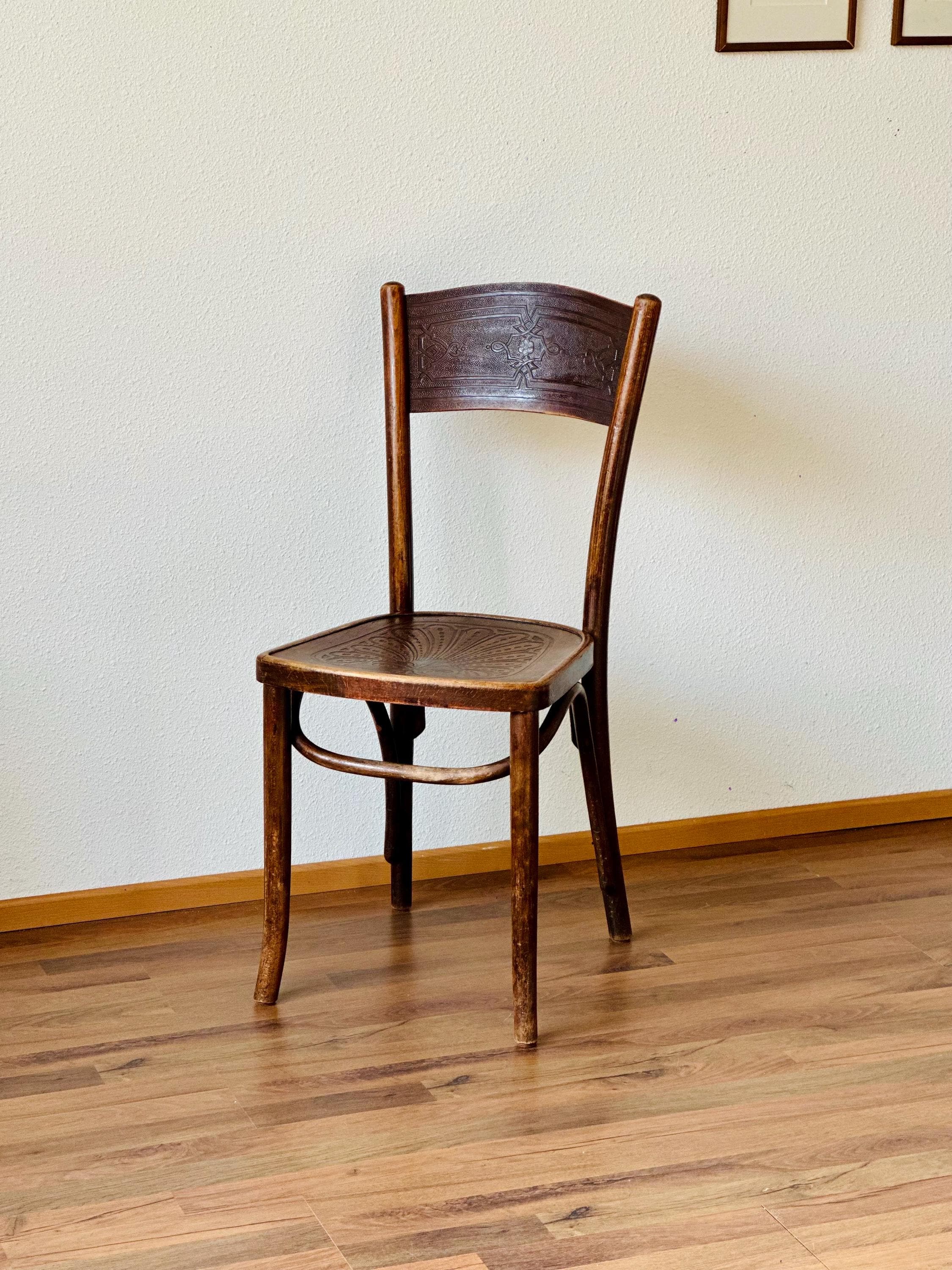 Bentwood Chair With Embossed Seat - Etsy