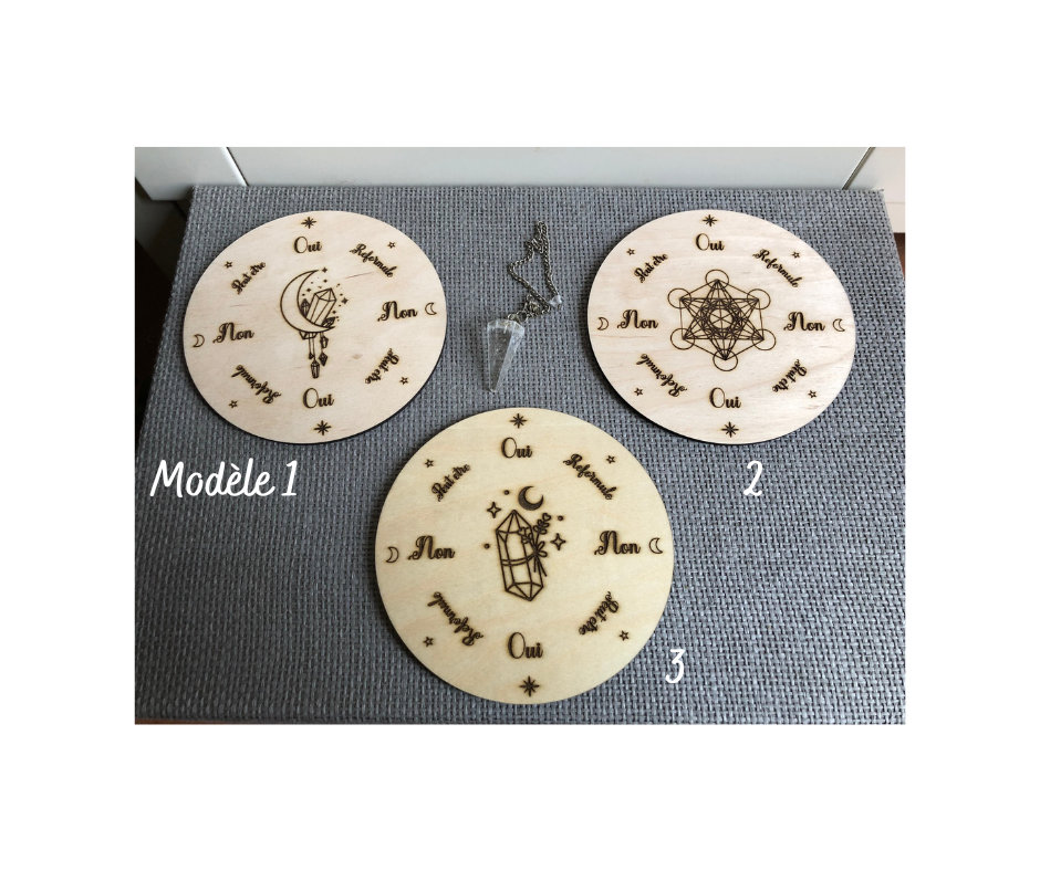 WHAMVOX – Planche De Divination En Bois – 25x25 Cm – Accessoire De Radiesthésie – Décoration ésotérique