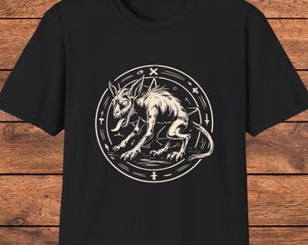 Chupacabra T-Shirt, Gothic Cryptid Graphic Tee, Horror Folklore Gift, Creepy Myth Creature Apparel
