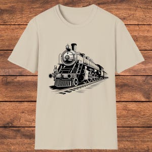 Vintage Zug T-Shirt, Retro Lokomotive T-Shirt, Dampfzug Design, Zug-Liebhaber Geschenk, Zug-Enthusiasten T-Shirt, Vintage Zug-Grafik-Shirt