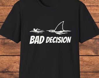 Shark Shirt, Dark Humor Graphic Tee, Funny Ocean T Shirt, Sarcastic Beach Gift, Edgy Swimmer Design
