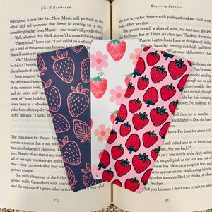 Berry Bliss Bookmark Set: Whimsical Strawberry Design