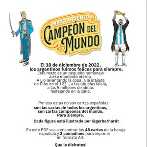 Mazo de Cartas Argentinas Irreprimibles.