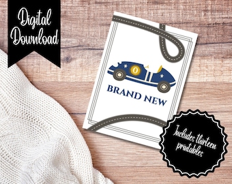 Vintage Cars Baby Monthly Milestone Cards | First Year Cards | Milestone Markers | Digital Download Milestone Card Set | Birth Announcement